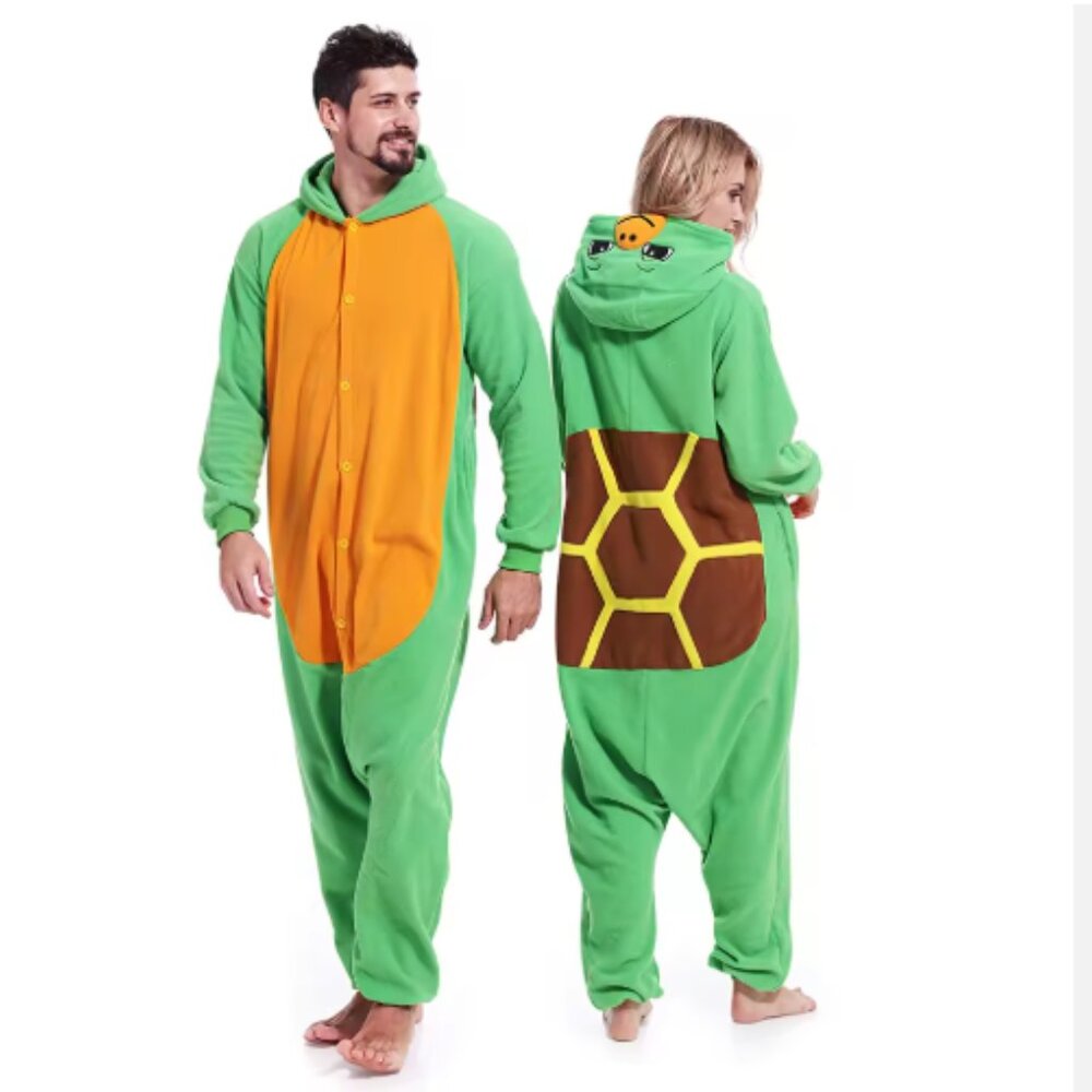 Kigurumi Unisex Tortoise Onesie Pajama Animal Costume Adult Size S